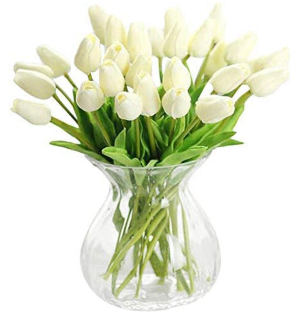 White Tulip arrangement - Tizarah & Co. 