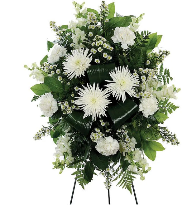 White Flowers Standing Spray - Tizarah & Co. 