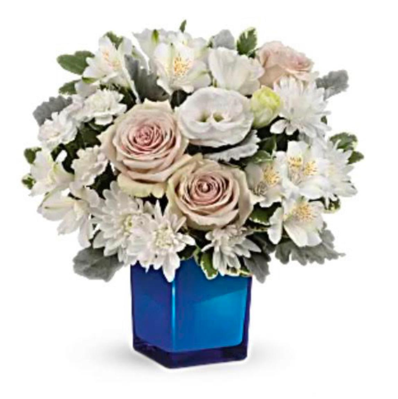 White Mix Flowers arrangement - Tizarah & Co. 